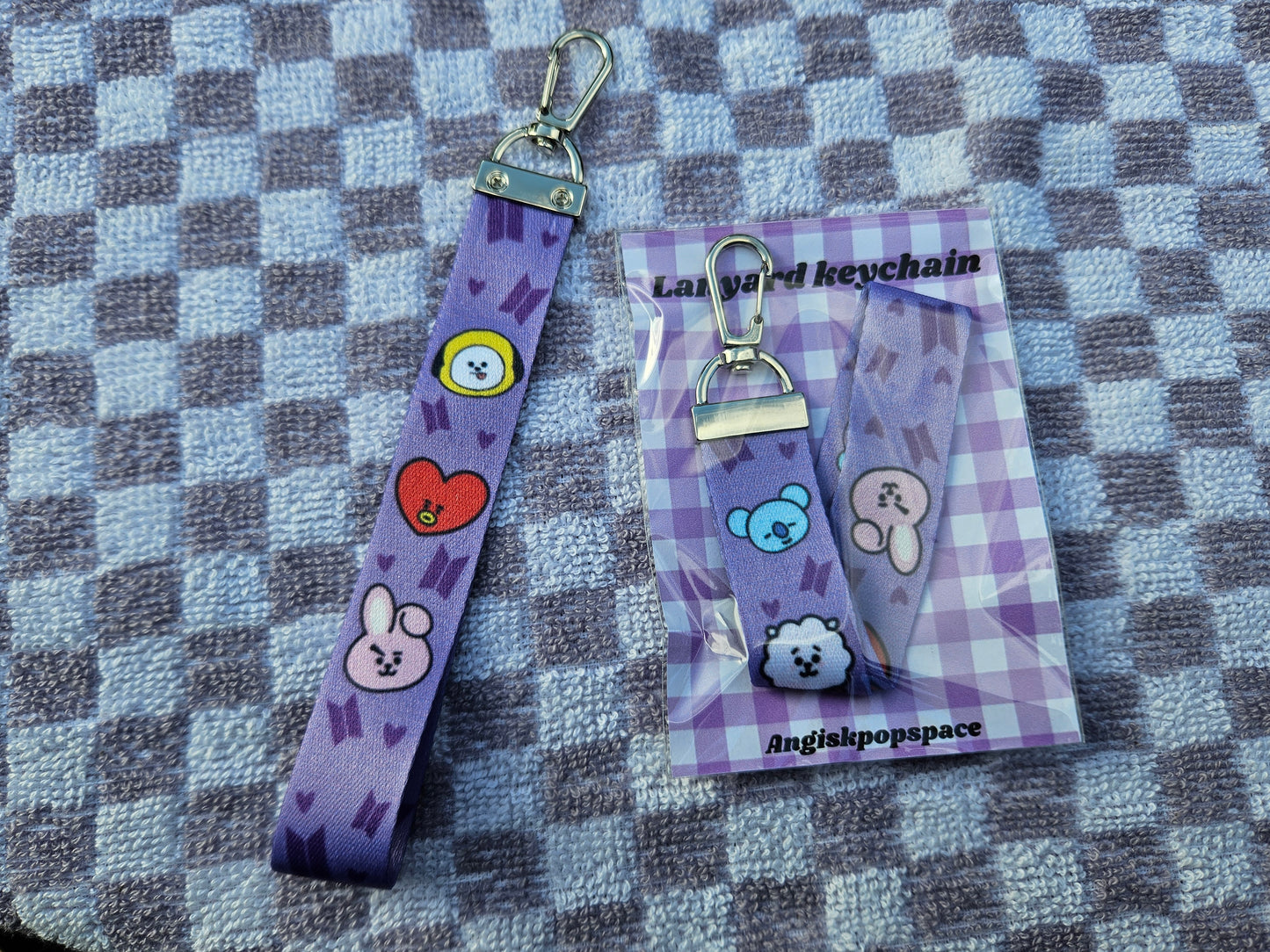 BTS heart Keychain lanyard.