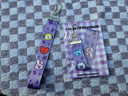 BTS heart Keychain lanyard.