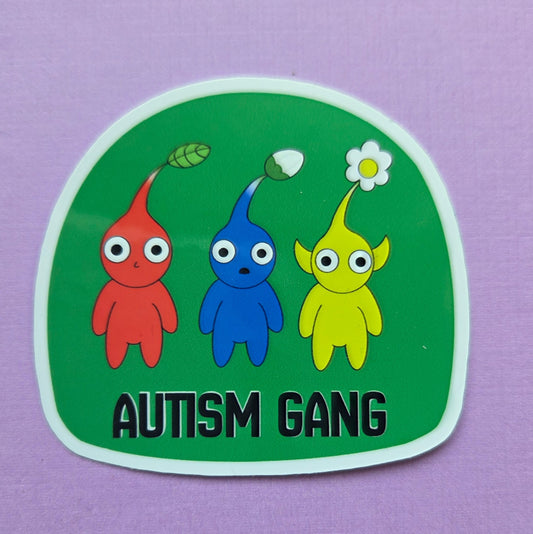 Pikmin Autism gang sticker