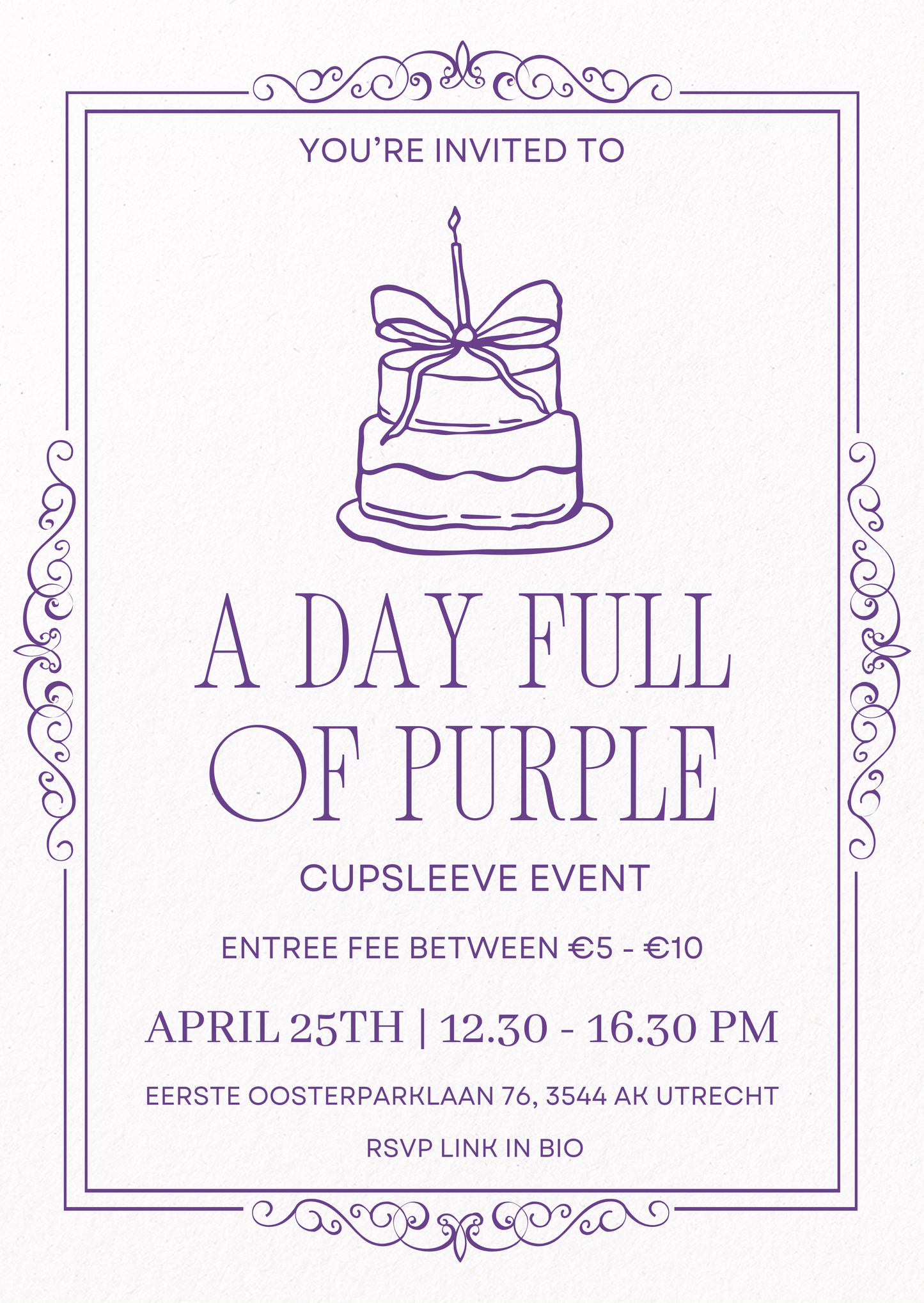 A day full of purple Birthday event