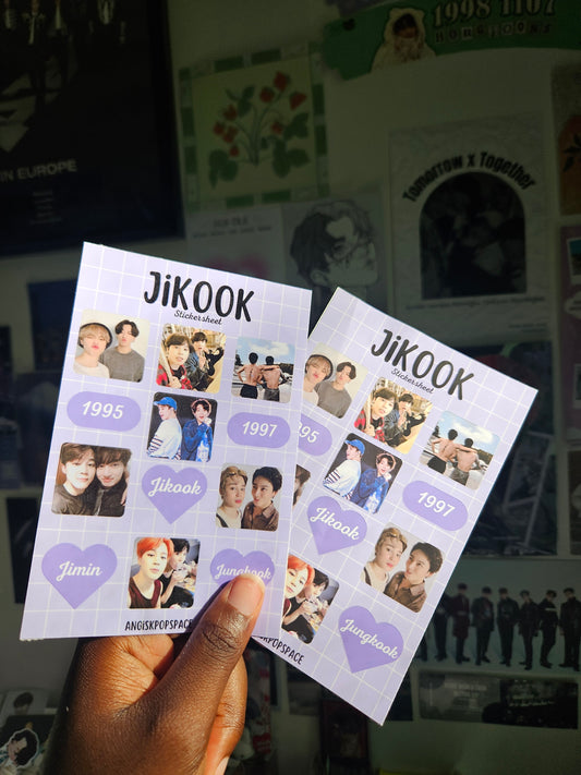 Jikook stickersheet